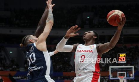  RJ Barrett dari Kanada (kanan) di FIBA World Cup 2023.