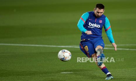 Striker FC Barcelona asal Argentina, Lionel Messi.