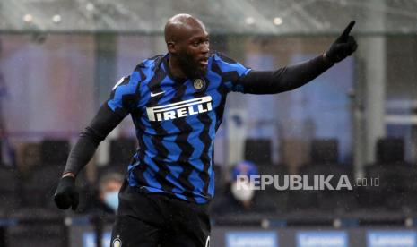 Penyerang Inter Milan Romelu Lukaku.