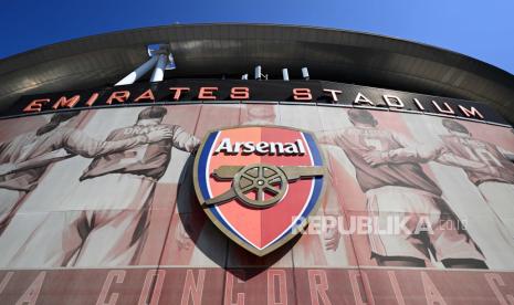 Pemandangan umum Stadion Arsenal Emirates di London, Inggris, 19 April 2021. Pada dini hari 19 April 2021 dua belas klub sepak bola Eropa, AC Milan, Arsenal FC, Atletico de Madrid, Chelsea FC, FC Barcelona, ??FC Internazionale Milano, Juventus FC, Liverpool FC, Manchester City, Manchester United, Real Madrid CF dan Tottenham Hotspur telah mengumumkan pembentukan Liga Super yang akan menyaingi kompetisi klub UEFA yang ada dan telah dikecam keras oleh UEFA.