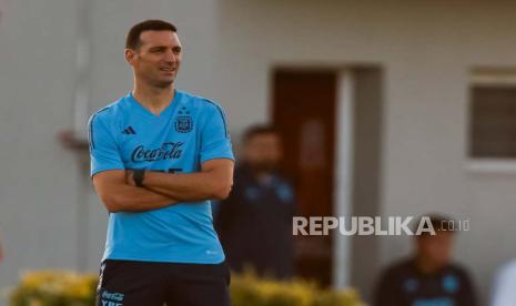 Pelatih timnas Argentina Lionel Scaloni.