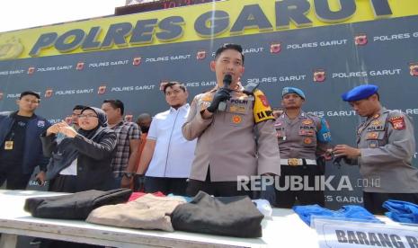 Polres Garut menggelar konferensi pers. (ilustrasi)