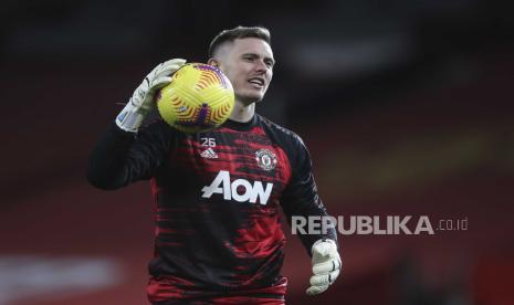 Penjaga gawang Manchester United Dean Henderson.