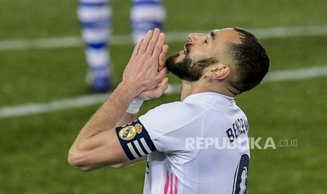 Penyerang Real Madrid Karim Benzema.