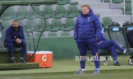 Pelatih kepala Barcelona Ronald Koeman.