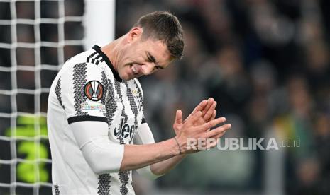  Penyerang Juventus Dusan Vlahovic.