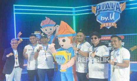 Konferensi pers turnamen futsal Piala by.U 2024 di Jakarta, Senin (26/2/2024). 