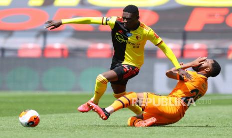  Penyerang Watford Ismaila Sarr (kiri) yang pindah ke Marseille untuk musim 2023/2024. 