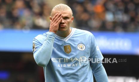 Striker Manchester City, Erling Haaland, mencetak rekor baru