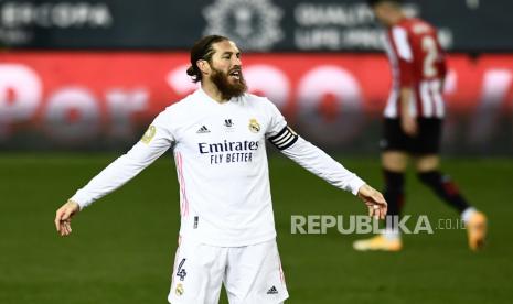 Sergio Ramos saat membela Real Madrid