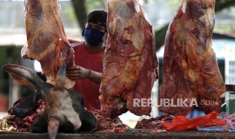 Penjual daging. Ilustrasi