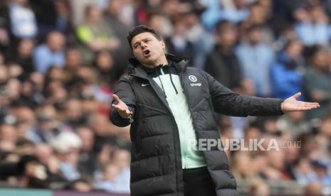 Pelatih Chelsea Mauricio Pochettino. 