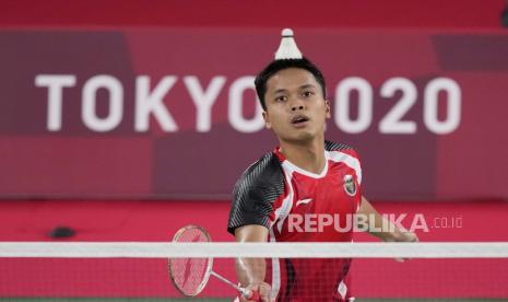 Pebulu tangkis tunggal putra Indonesia Anthony Sinisuka Ginting.