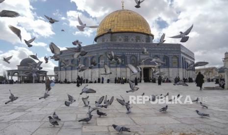 ILUSTRASI Masjid al-Aqsha di kawasan Baitul Makdis, Palestina.