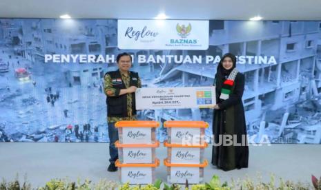 Brand kecantikan Reglow Indonesia menyalurkan infak kemanusiaan untuk Palestina sebesar Rp 184.364.227 melalui Badan Amil Zakat Nasional (Baznas) RI. 