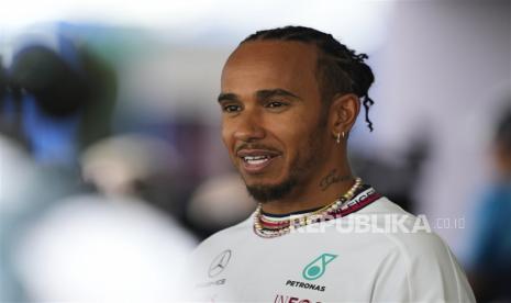 Pembalap F1 dari tim Mercedes, Lewis Hamilton.