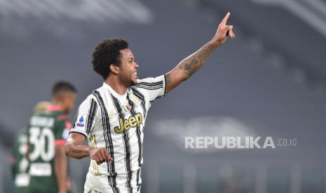  Weston McKennie bergembira usai mencetak gol (3-0) pada pertandingan sepak bola Serie A Italia Juventus FC vs FC Crotone di stadion Allianz di Turin, Italia, 22 Februari 2021.