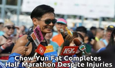 Ngebut, Aktor Chow Yun Fat Finis HM 2 Jam 26 Menit dan Berencana Ikut Full Marathon 