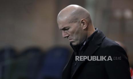 Pelatih Real Madrid Zinedine Zidane.