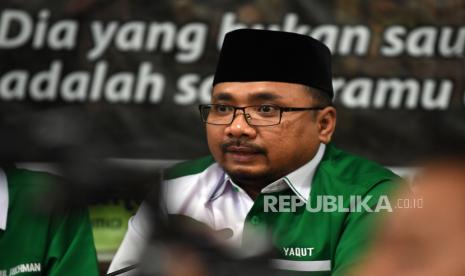 Menag Yaqut Cholil Qoumas, menegaskan tak pernah bilang afirmasi ibadah Syiah-Ahmadiyah