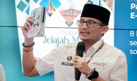 Kementerian Pariwisata dan Ekonomi Kreatif meluncurkan E-Booklet Mudik Jelajah Masjid #DiIndonesiaAja dalam menyambut musim mudik dan libur Lebaran 2023.