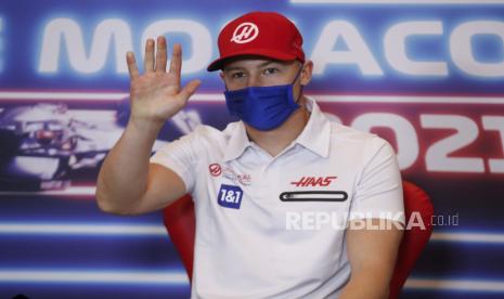 Pembalap tim Formula Satu (F1) Haas, Nikita Mazepin, dari Rusia.