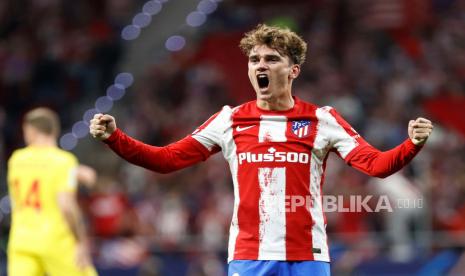 Pemain Atletico Madrid Antoine Griezmann.