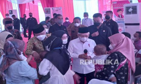 Wakil Presiden KH Ma'ruf Amin menghadiri acara pencegahan stunting.