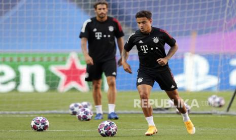 Philippe Coutinho saat berlatih dengan Bayern Muenchen.