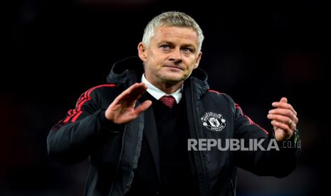 Reaksi pelatih kepala Manchester United Ole Gunnar Solskjaer menyusul pertandingan sepak bola grup F Liga Champions UEFA antara Manchester United dan Atalanta BC di Manchester, Inggris, 20 Oktober 2021.