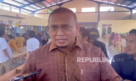 Ketua DPD Partai Gerindra Sumatra Barat, Andre Rosiade, di Pasar Ulak Karang, Kota Padang, Selasa (25/7/2023).