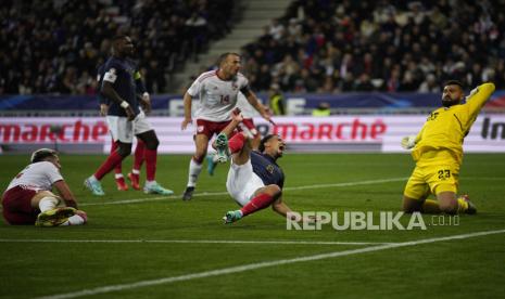 14 gol bersarang di gawang Gibraltar kala melakoni laga tandang ke Stadion Allianz Riviera, Nice, Prancis, Ahad (19/11/2023) dini hari WIB.