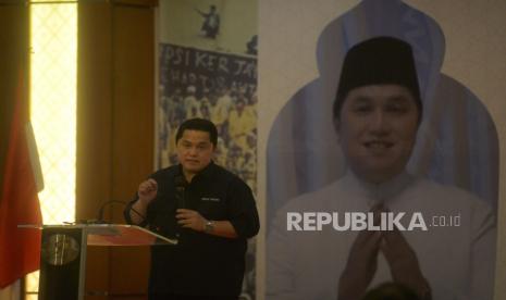 Menteri BUMN Erick Thohir dinilai berpeluang diusung Partai NasDem di Pilpres 2024. Foto: Prayogi/Republika