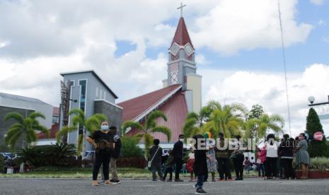 Gereja Katedral Tiga Raja Timika, Papua. Gereja berperan penting dalam ikut mewujudkan kerukunan di Papua 