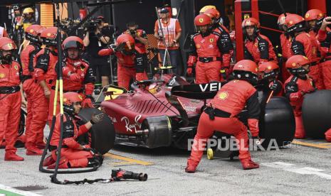 Pembalap Formula Satu Spanyol Carlos Sainz dari Scuderia Ferrari. 