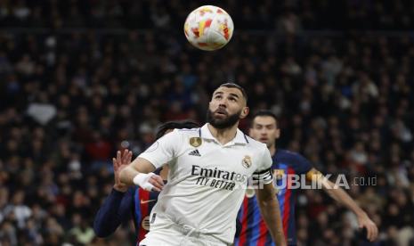 Penyerang Real Madrid Karim Benzema.