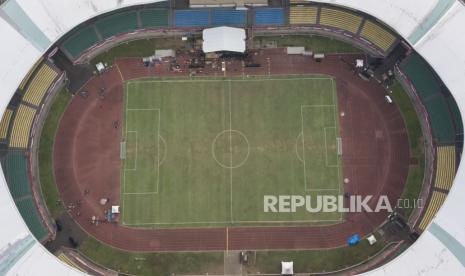 Foto udara Stadion Patriot Chandrabhaga di Bekasi, Jawa Barat.