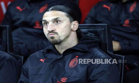 Penyerang AC Milan Zlatan Ibrahimovic 