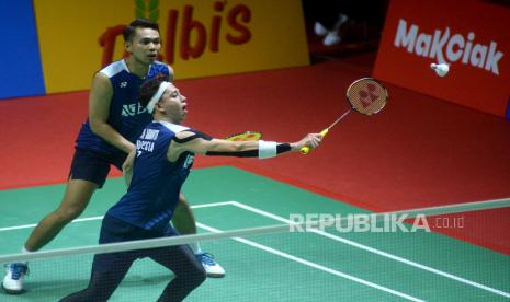 Pebulu tangkis ganda putra Indonesia, Fajar Alfian dan Muhammad Rian Ardianto. Fajar Alfian/Muhammad Rian Ardianto, gagal menjuarai Korea Open 2023.