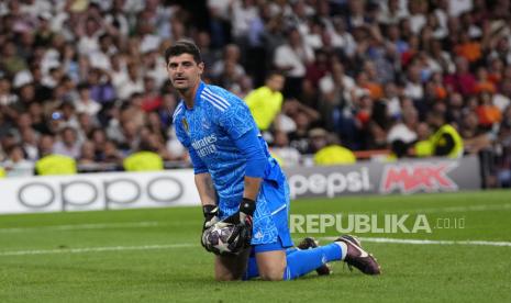 Kiper Belgia dan Real Madrid Thibaut Courtois.