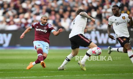 Laga Manchester United vs West Ham United di Liga Primer Inggris.