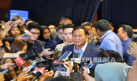 Capres nomor urut 2 sekaligus Menteri Pertahanan, Prabowo Subianto di The Ritz-Carlton Jakarta Pacific Place, Jakarta Selatan, Rabu (31/1/2024). 