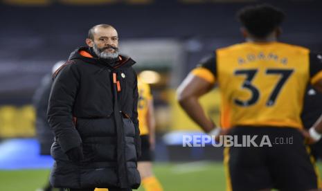 Reaksi pelatih kepala Wolverhampton Wanderers Nuno Espirito Santo. Ilustrasi