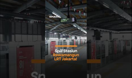 Spill Stasiun Rawamangun LRT Jakarta