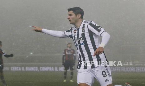 Pemain Juventus Alvaro Morata. Morata sedang dirayu oleh Barcelona agar mau berpaling dari Juve dan merapat ke Katalunya.