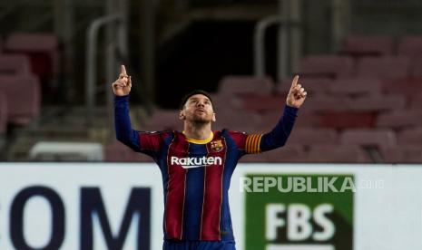 Striker FC Barcelona asal Argentina, Lionel Messi.