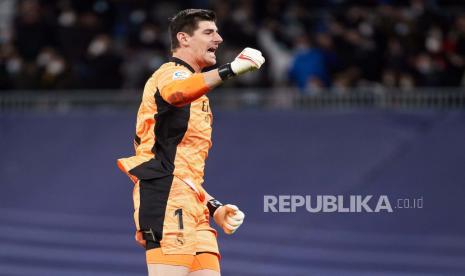 Penjaga gawang Real Madrid Thibaut Courtois.