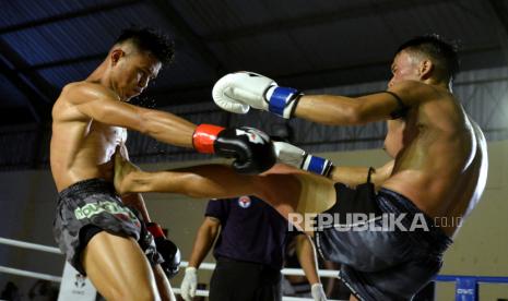 Olahraga Muay Thai (ilustrasi). 