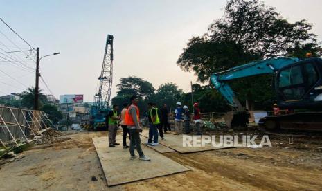 Progres pembongkaran Jembatan Otista Kota Bogor pada pekan kelima, Jumat (19/5/2023). 