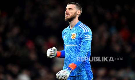  Penjaga gawang David de Gea saat masih membela Manchester United.  